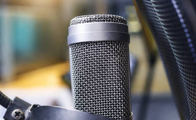 Mikrofone in einem Radiostudio